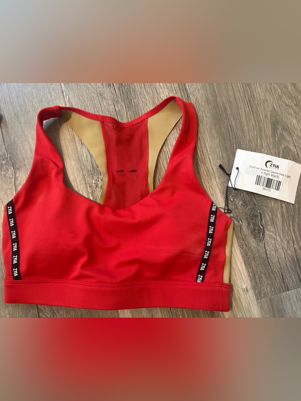 ZYIA Active Red Racerback Support Sports Bra